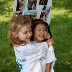 Campers hugging