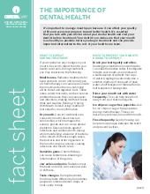 Thumbnail of the PDF version of The Importance of Dental Health